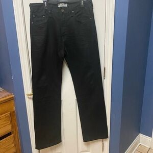 Gold Label Mens Jeans 34 Black Straight Leg Relaxed Fit Denim Pants 34X34.